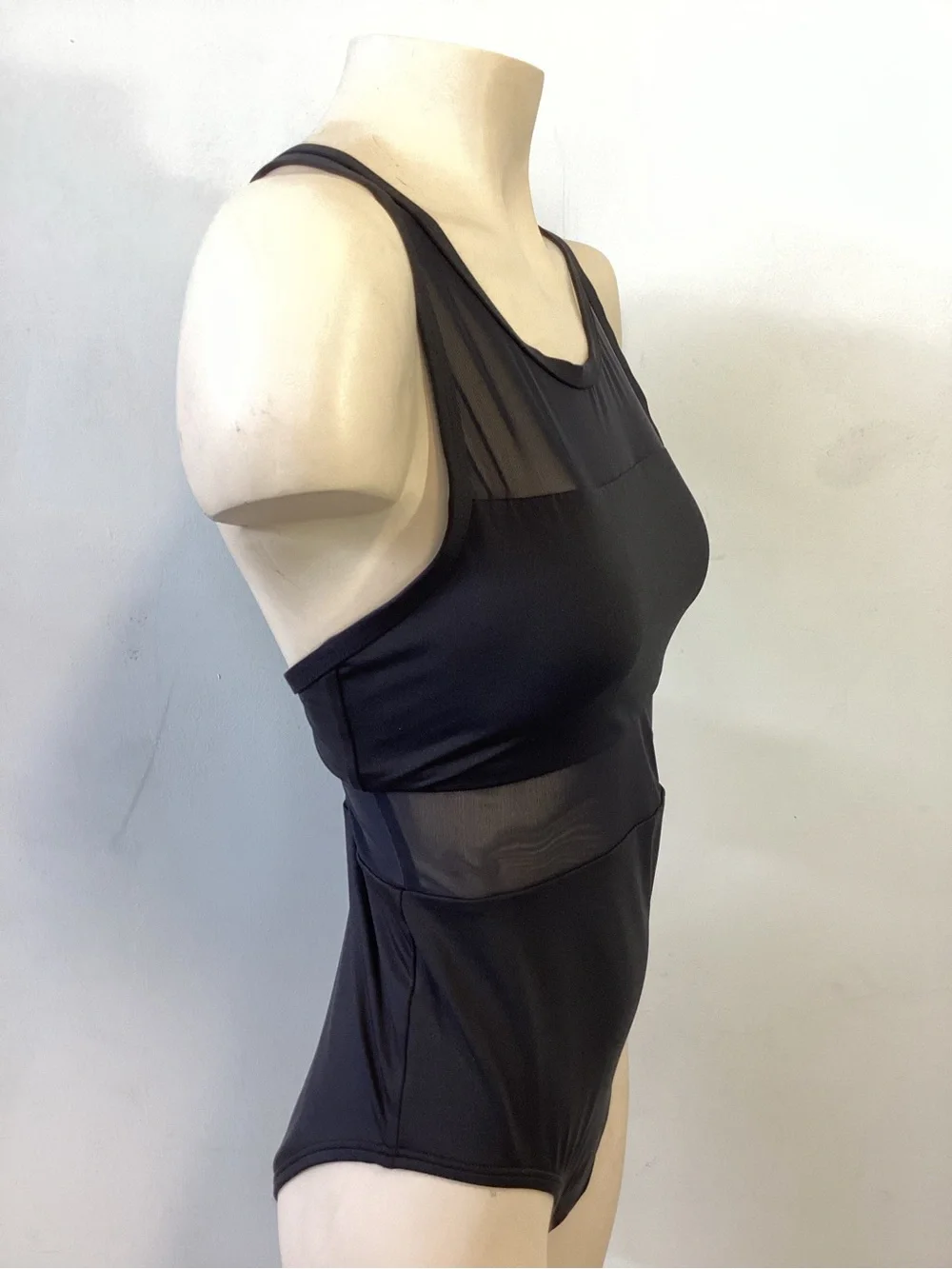 Nike Black Mesh-Panel Women's One-Piece Swimsuit